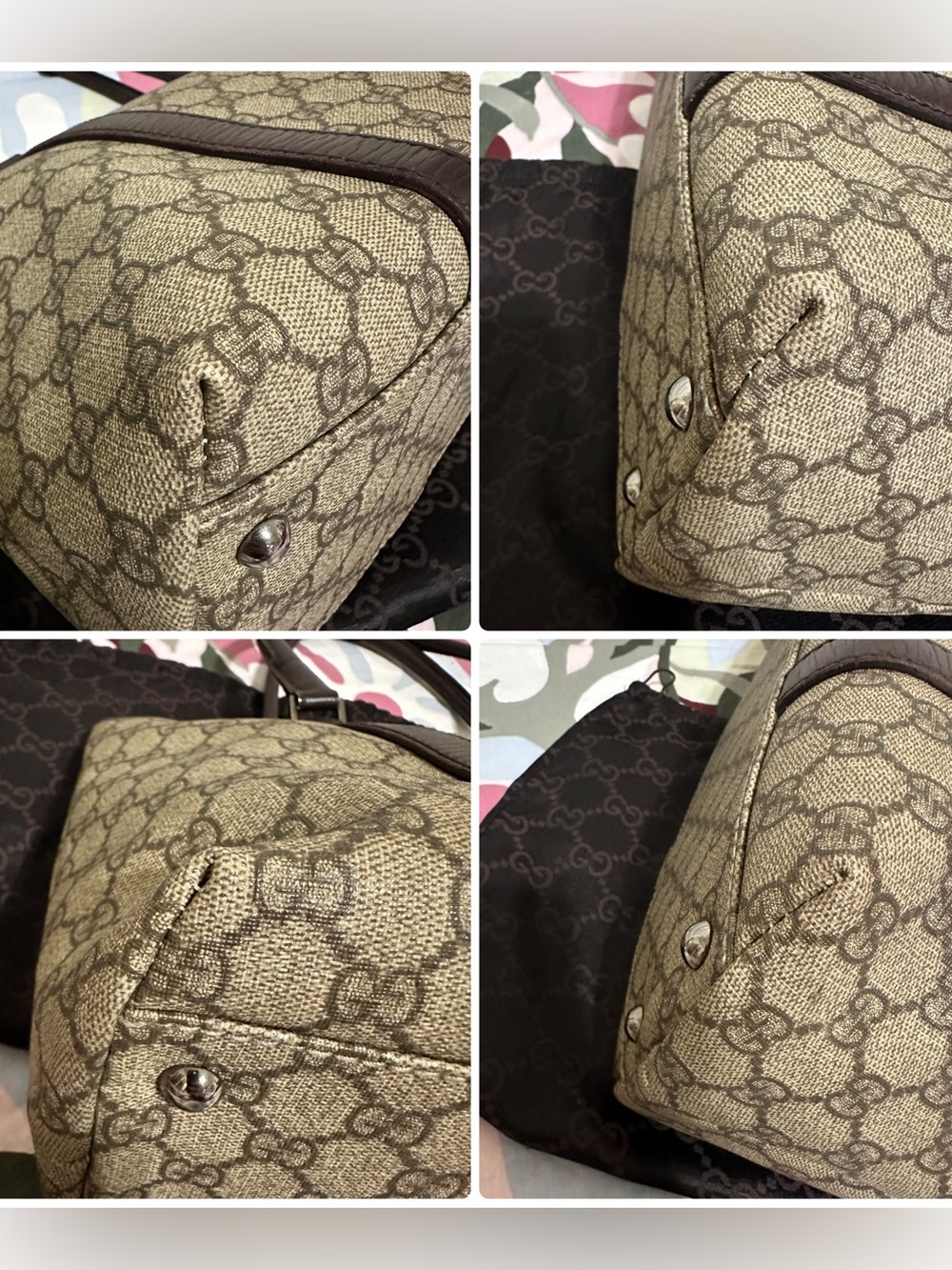 Gucci Beige/Brown Monogram PVC Tote - Picture 7 of 15